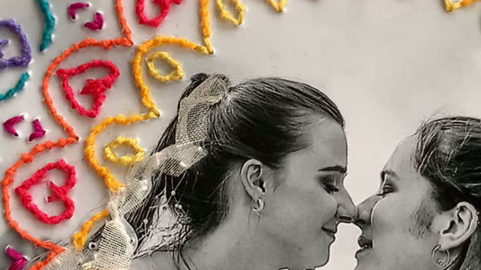 Broderie sur photo de mariage